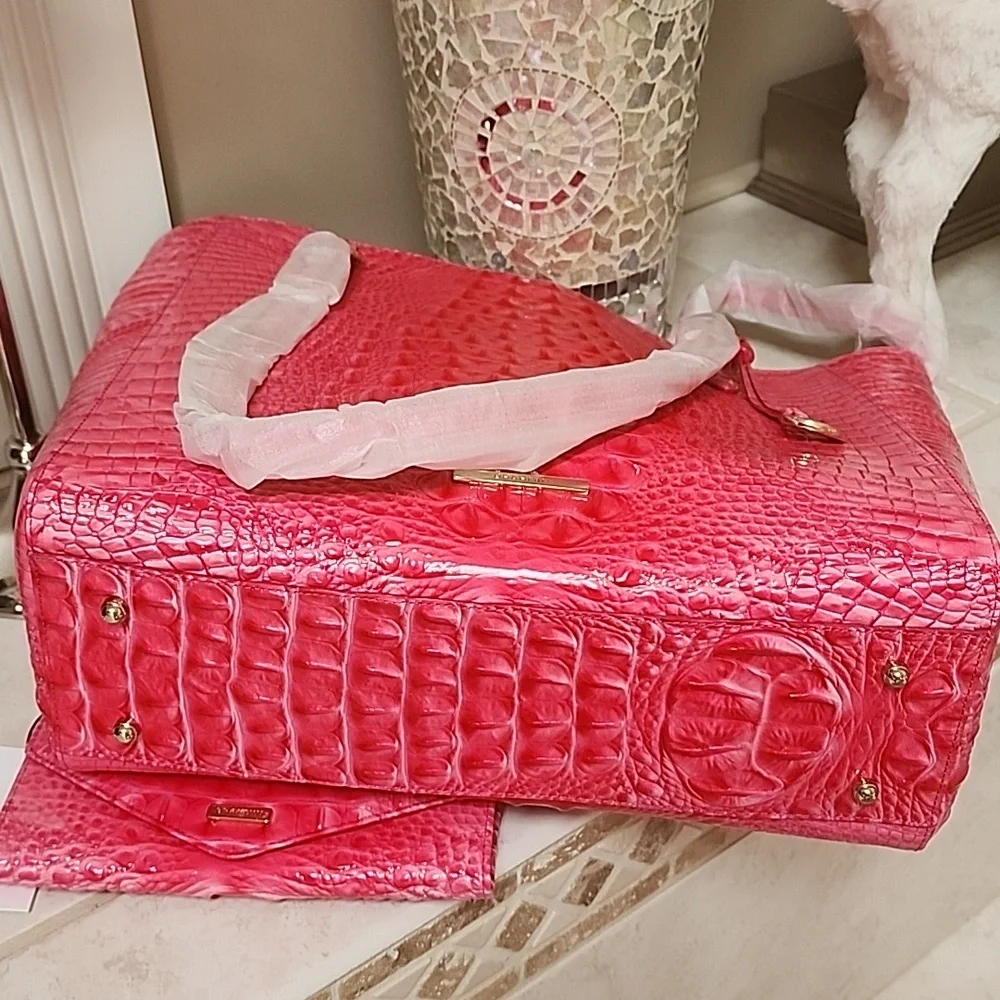 🛍🩷 BRAHMIN APRIL PINK COSMO TOTE & VERONICA WALLET 🩷🛍